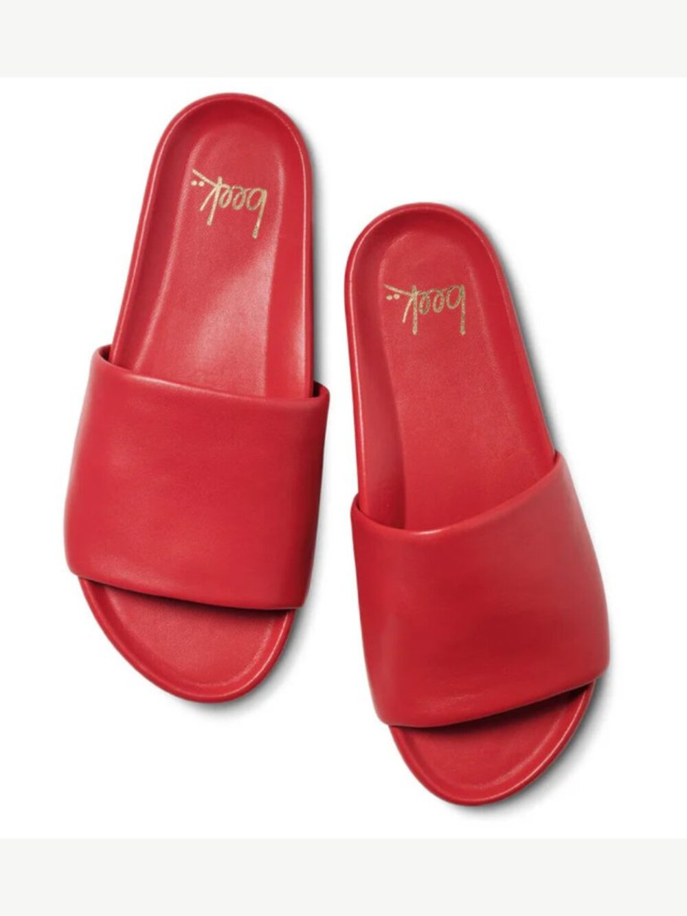 Beek Pelican Lipstick Red Leather Sandals. New with Box. - Picture 8 of 8
